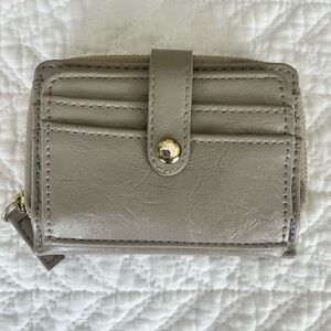 Beige leather wallet
